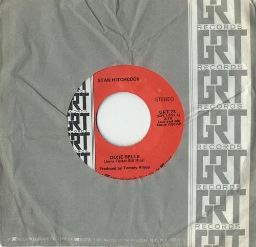 Stan Hitchcock, Dixie Belle, GRT 45 album cover